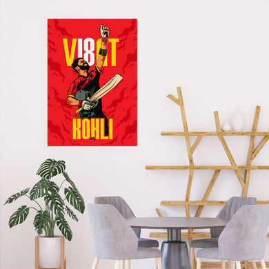 Virat King Kohli Art-Poster