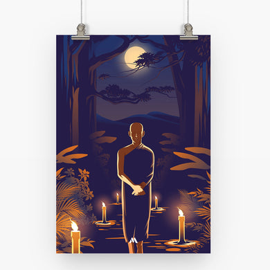 Buddha in Solitude Art-Poster