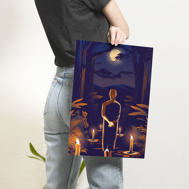 Buddha in Solitude Art-Poster