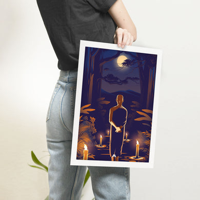 Buddha in Solitude Art-Poster