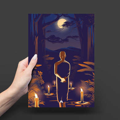 Buddha in Solitude Art-Poster
