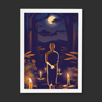Buddha in Solitude Art-Poster