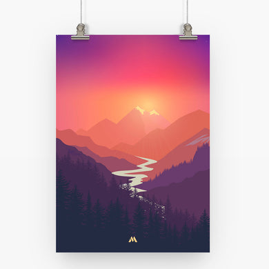 Sunrise Valley Art-Poster