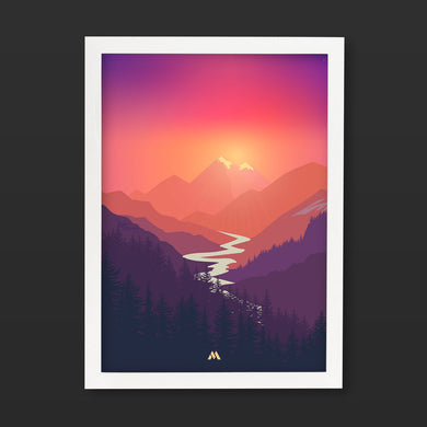 Sunrise Valley Art-Poster