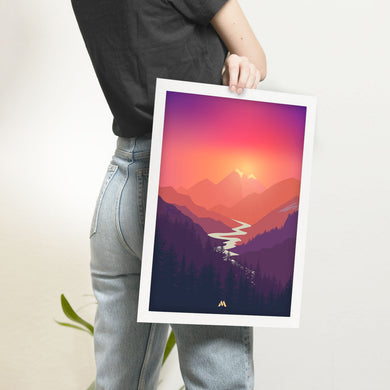Sunrise Valley Art-Poster