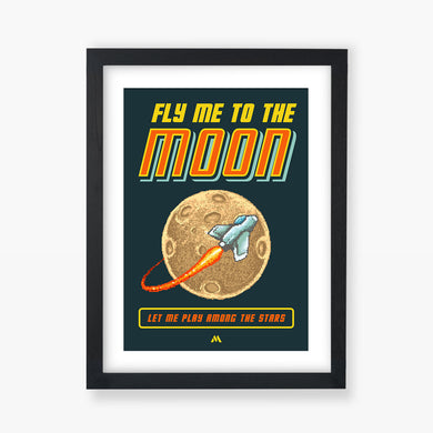 Fly Me to the Moon Pixel Art Art-Poster