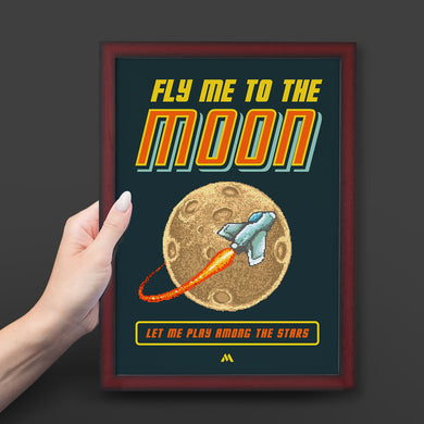 Fly Me to the Moon Pixel Art Art-Poster