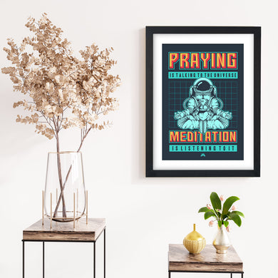 Talking to the Universe Pixel Art Art-Poster