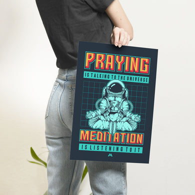 Talking to the Universe Pixel Art Art-Poster