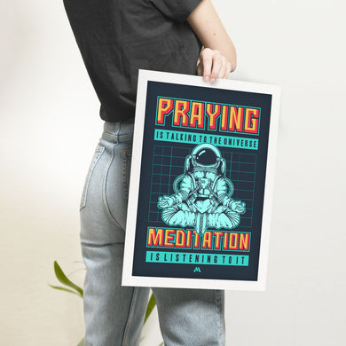 Talking to the Universe Pixel Art Art-Poster