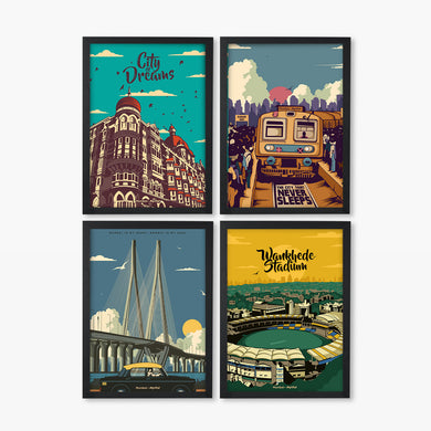 Bombay Dreams Collection Art Poster-Combo