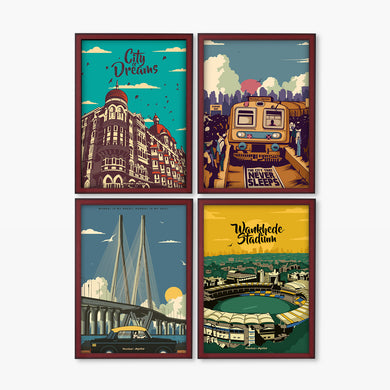 Bombay Dreams Collection Art Poster-Combo