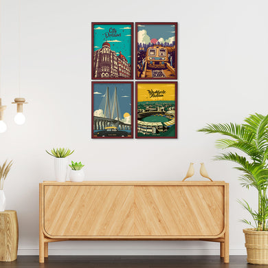Bombay Dreams Collection Art Poster-Combo