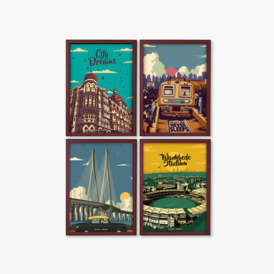 Bombay Dreams Collection Art Poster-Combo