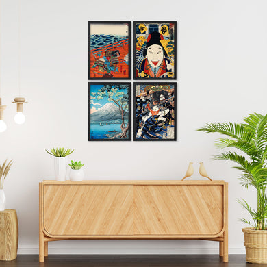 Traditional Japanese Paintings Art Poster-Combo