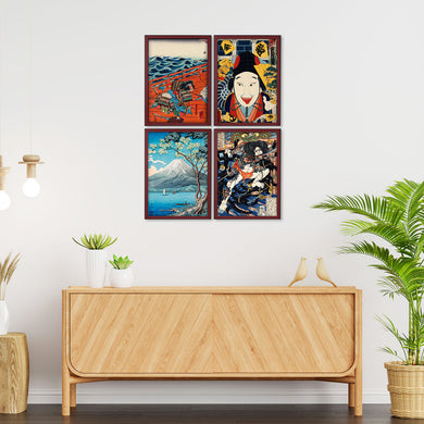 Traditional Japanese Paintings Art Poster-Combo
