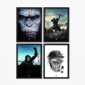 The Planet of the Apes Collection Art Poster-Combo