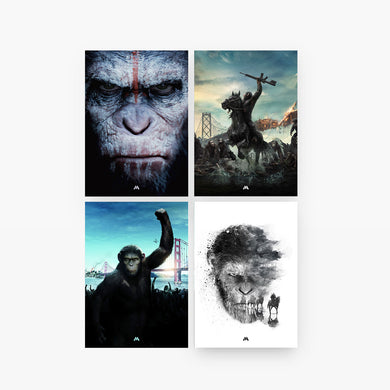 The Planet of the Apes Collection Art Poster-Combo
