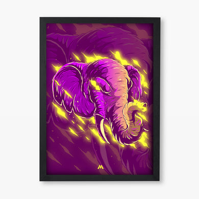 Animals in Fluroflare Art Poster-Combo