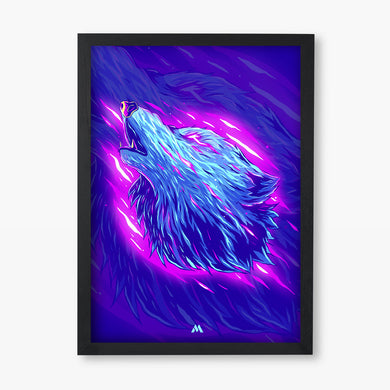 Animals in Fluroflare Art Poster-Combo