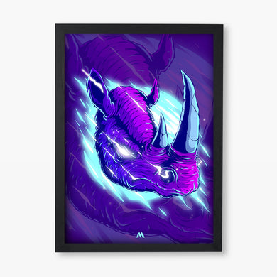 Animals in Fluroflare Art Poster-Combo