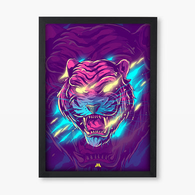 Animals in Fluroflare Art Poster-Combo