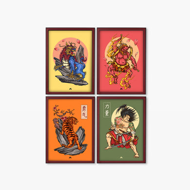 Japanese Shinto Art Collection Art Poster-Combo