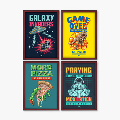 Retro Pixel Art Collection Art Poster-Combo