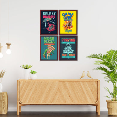 Retro Pixel Art Collection Art Poster-Combo