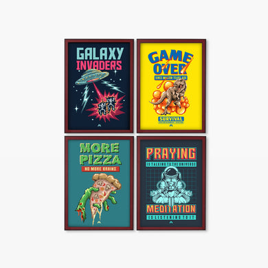 Retro Pixel Art Collection Art Poster-Combo