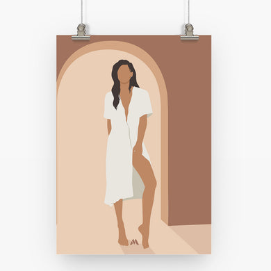 Modern Minimalist Damsel Collection Art Poster-Combo