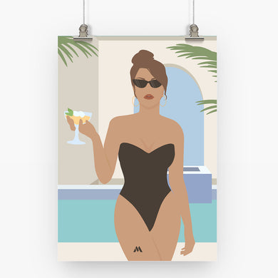 Modern Minimalist Damsel Collection Art Poster-Combo