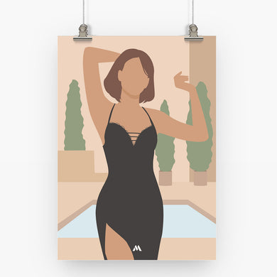 Modern Minimalist Damsel Collection Art Poster-Combo