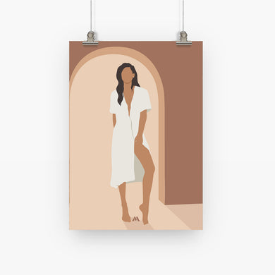 Modern Minimalist Damsel Collection Art Poster-Combo