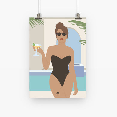 Modern Minimalist Damsel Collection Art Poster-Combo