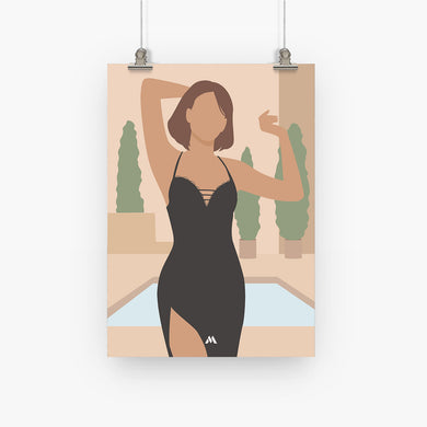 Modern Minimalist Damsel Collection Art Poster-Combo