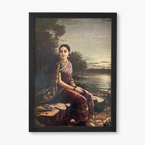 Radha In The Moonlight [Raja Ravi Varma]1890 Art Poster