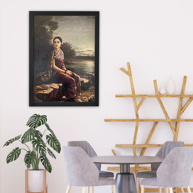 Radha In The Moonlight [Raja Ravi Varma]1890 Art-Poster