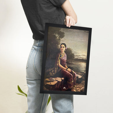 Radha In The Moonlight [Raja Ravi Varma]1890 Art-Poster