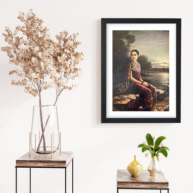 Radha In The Moonlight [Raja Ravi Varma]1890 Art-Poster