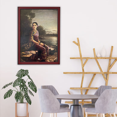 Radha In The Moonlight [Raja Ravi Varma]1890 Art-Poster