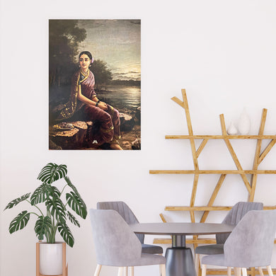 Radha In The Moonlight [Raja Ravi Varma]1890 Art-Poster