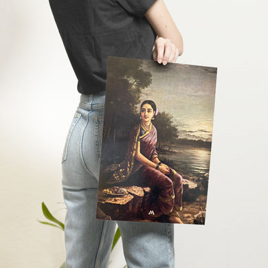Radha In The Moonlight [Raja Ravi Varma]1890 Art-Poster