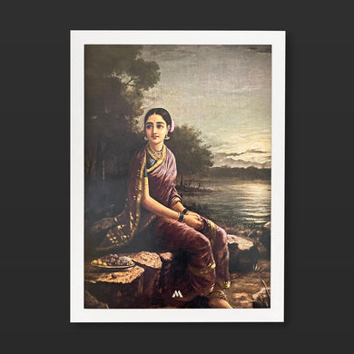 Radha In The Moonlight [Raja Ravi Varma]1890 Art-Poster