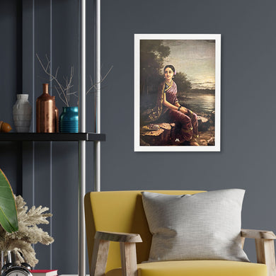 Radha In The Moonlight [Raja Ravi Varma]1890 Art-Poster