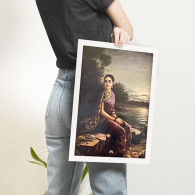 Radha In The Moonlight [Raja Ravi Varma]1890 Art-Poster