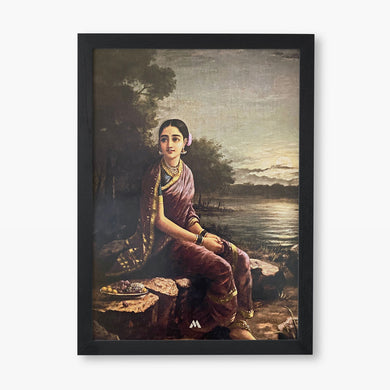 Radha In The Moonlight [Raja Ravi Varma]1890 Art-Poster