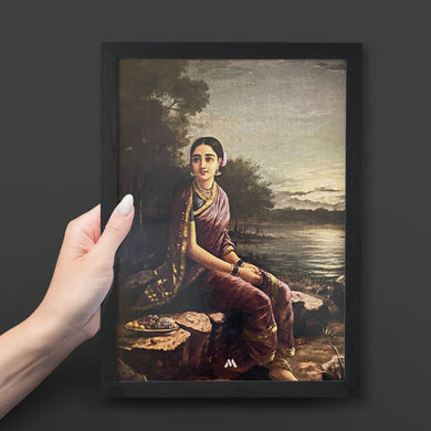 Radha In The Moonlight [Raja Ravi Varma]1890 Art-Poster