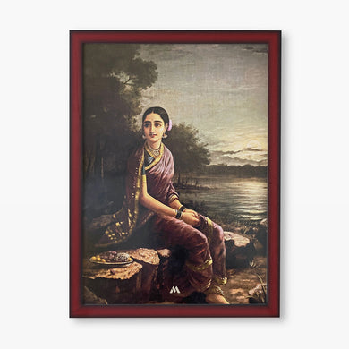 Radha In The Moonlight [Raja Ravi Varma]1890 Art-Poster
