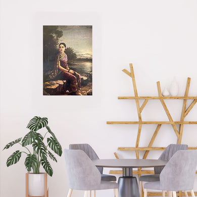 Radha In The Moonlight [Raja Ravi Varma]1890 Art-Poster